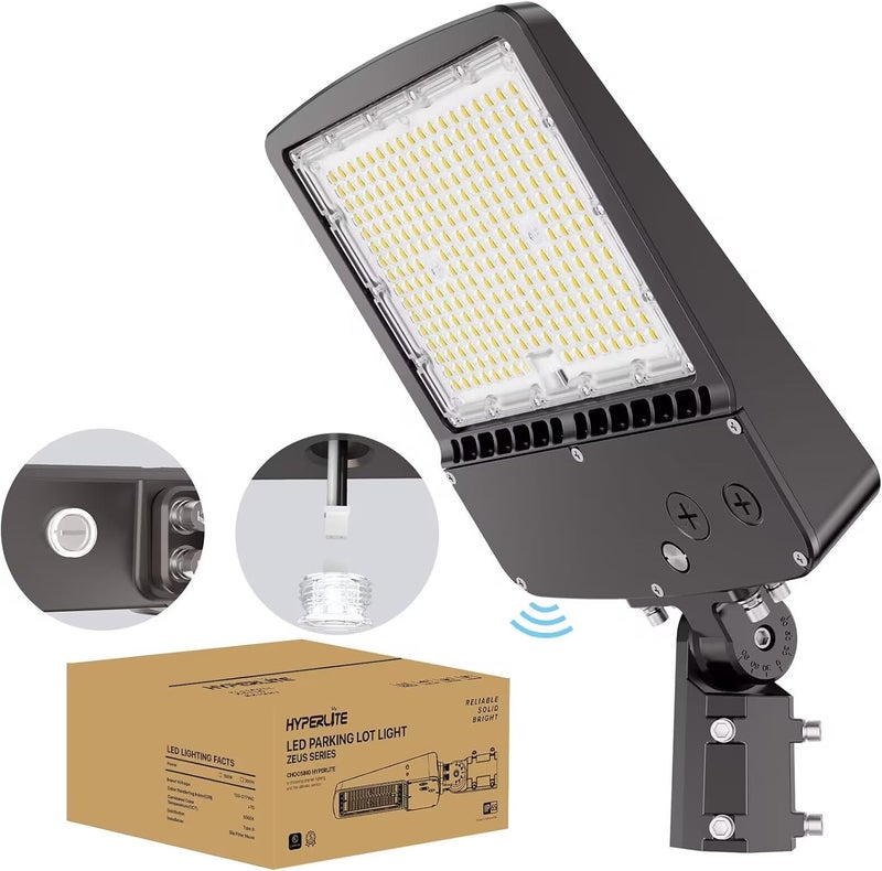 Hyperlite LED Parking Lot Lights Outdoor - 200W 30000LM Dusk to Dawn LED Parking Lot with Slip Fitter - 5000K UL Listed IP65 Waterproof Outdoor Commercial Area Lighting for Driveways Sport Barn - Image 1
